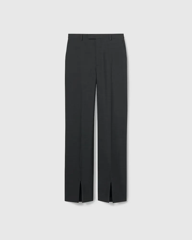 Gucci Tief Sitzende Wollhose Mit Übergroßer Passform, Größe Grau