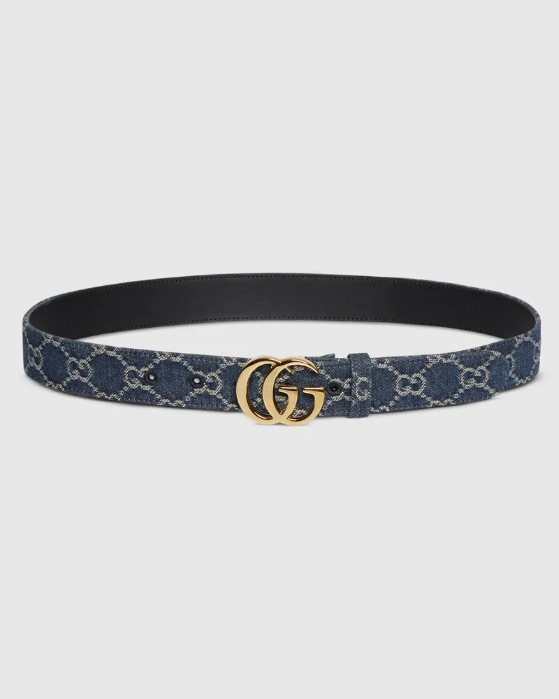 Gucci Ceinture GG Marmont, Taille 95 Bleu