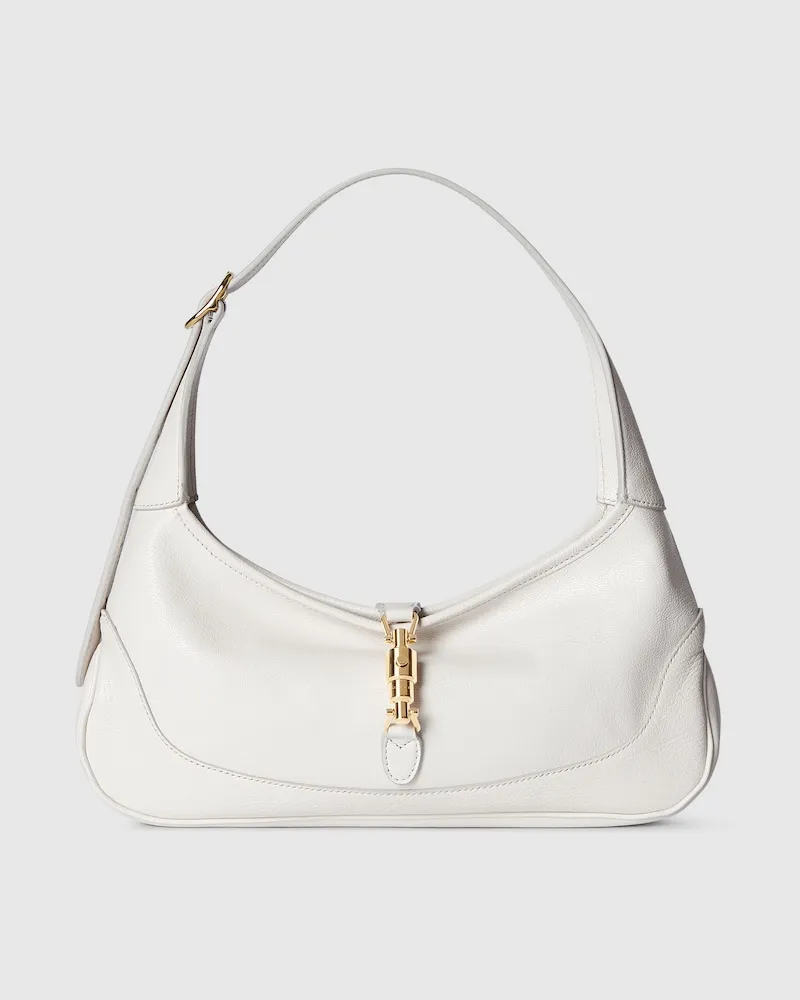 Gucci Kleine Jackie Slim Schultertasche Weiß