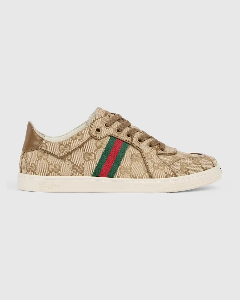 Gucci Stretch Damensneaker Mit Niedrigem Schaft, Größe Beige