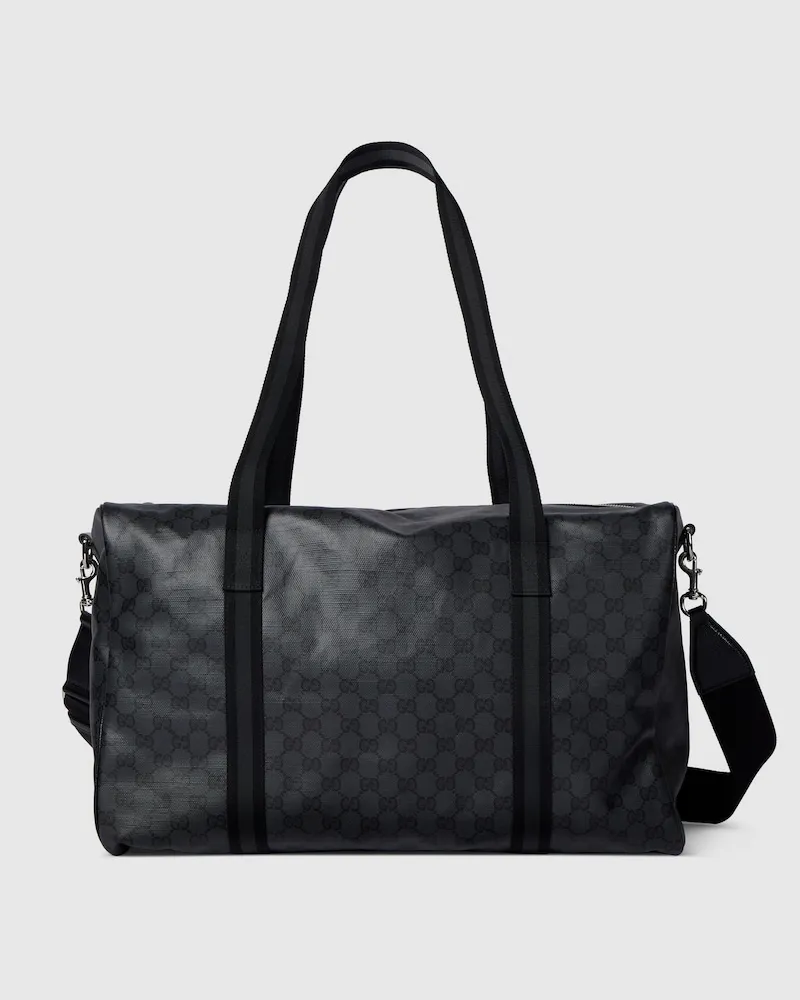 Gucci Mittelgroße Reisetasche mit Web Schwarz