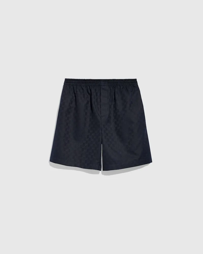 Gucci Shorts aus GG Baumwollcanvas, Größe Blau