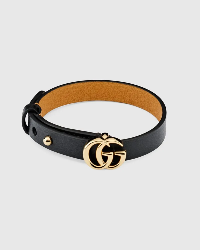 Gucci Lederarmband mit Doppel G Undefined