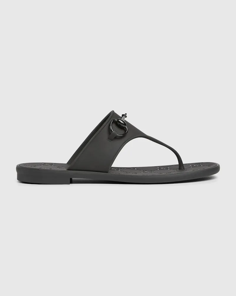 Gucci Damen-Zehensandale Mit Horsebit, Größe Schwarz