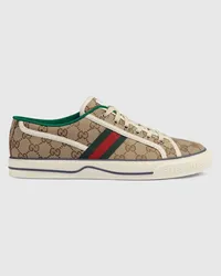 Gucci GG Herrensneaker Mit Tennis 1977 Beige