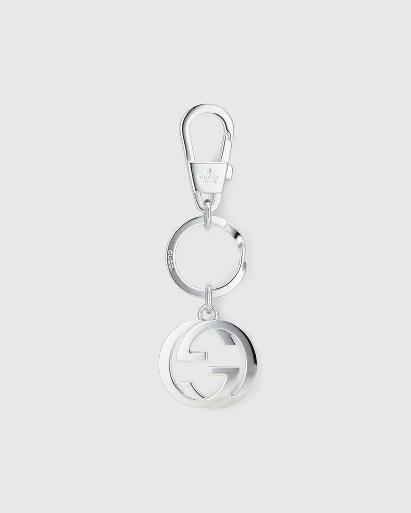 Gucci Schlüsselanhänger Mit GG Silver