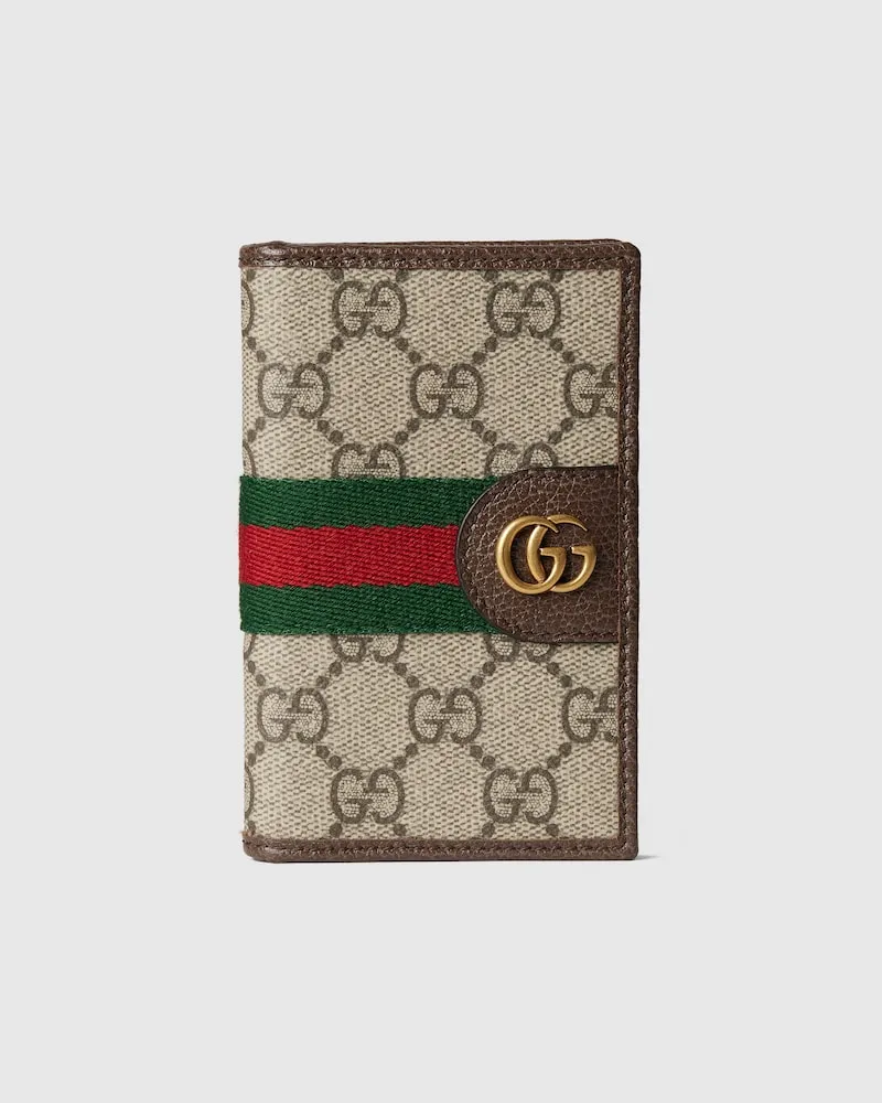 Gucci Längliches Ophidia Kartenetui Beige