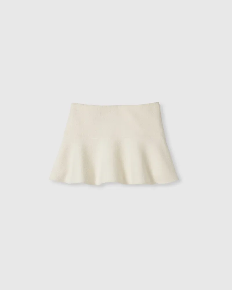 Gucci Minirock aus Wollbouclé, Größe Weiß