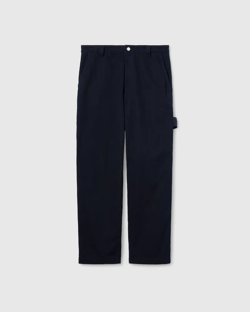 Gucci Hose aus Schwerem Baumwollcanvas Mit Etikett, Größe Blau