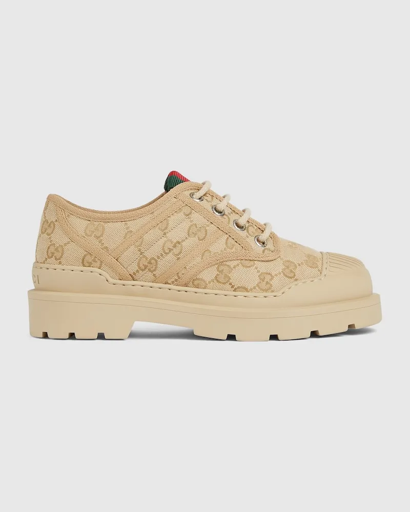 Gucci Damenschnürschuh Mit Web, Größe Beige