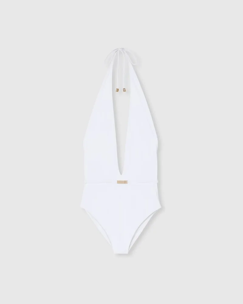 Gucci Body En Jersey Avec Étiquette En Métal, Taille Blanc