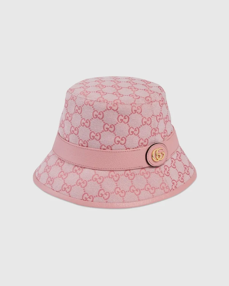Gucci Fischerhut aus GG Canvas, Größe Pink