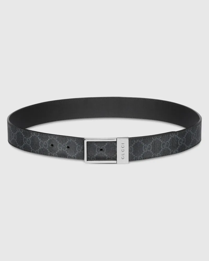 Gucci Ceinture GG Avec Boucle Rectangulaire, Taille 95 Noir