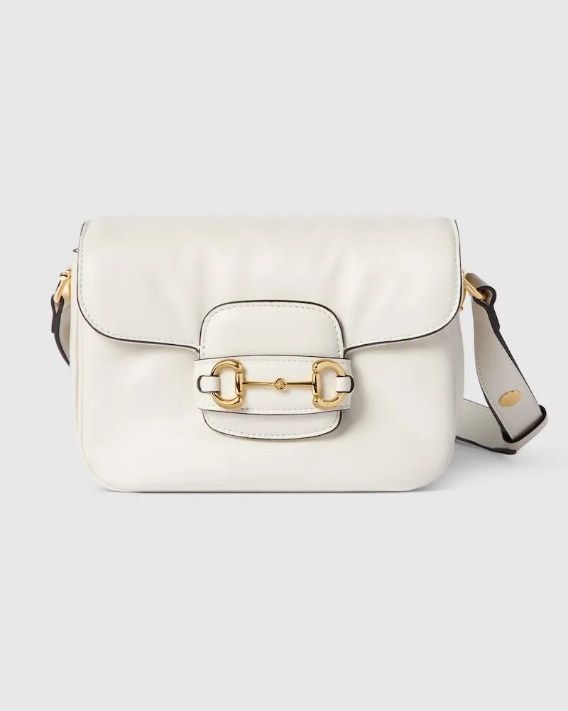 Gucci Horsebit 1955 Aura Mini-Schultertasche Weiß