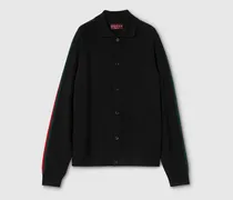 Cardigan aus Seide Und Wollstrick Mit Web, Größe