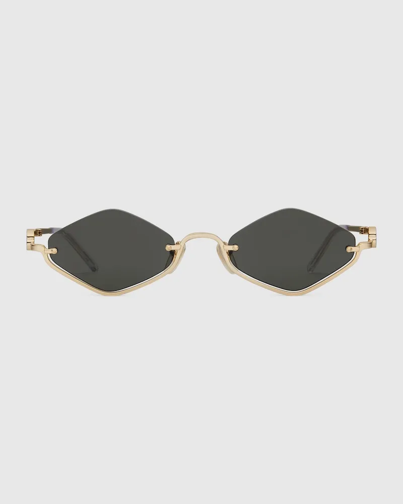 Gucci Sonnenbrille mit Geometrischem Rahmen Gold