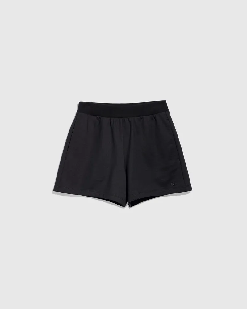 Gucci Short En Jersey De Coton Et Soie Avec Broderie, Taille Noir