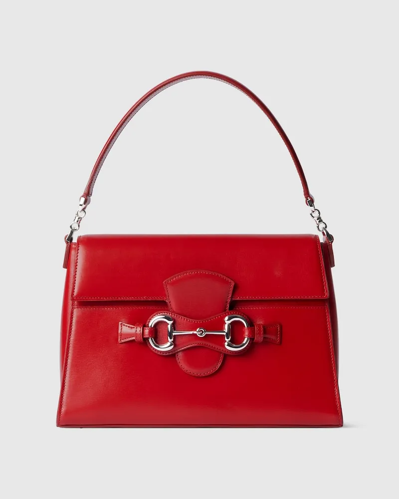 Gucci Horsebit Duomo Mittelgroße Henkeltasche Rot