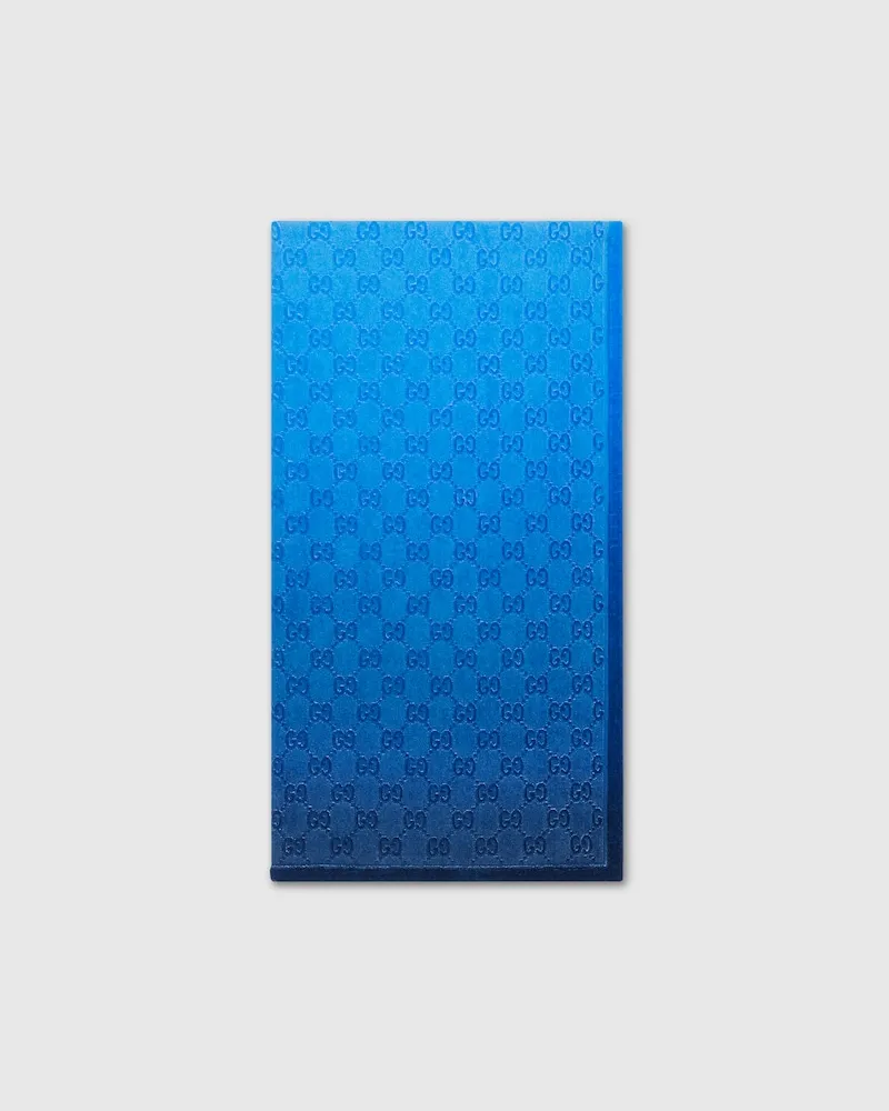 Gucci Strandtuch aus GG Frottee Blau