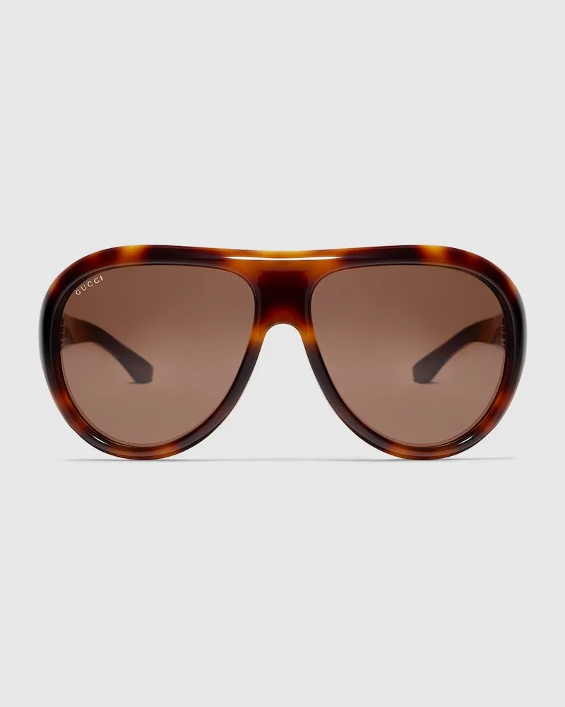 Gucci Sonnenbrille Im Pilotenstil Braun