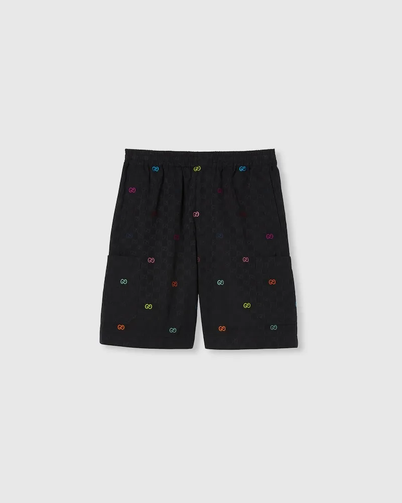 Gucci Shorts aus GG Ripstop-Baumwolle, Größe Schwarz