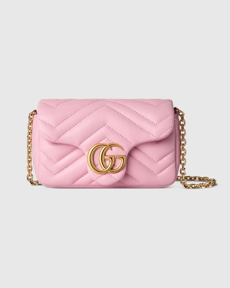 Gucci Sac À Épaule Mini Format GG Marmont Rose