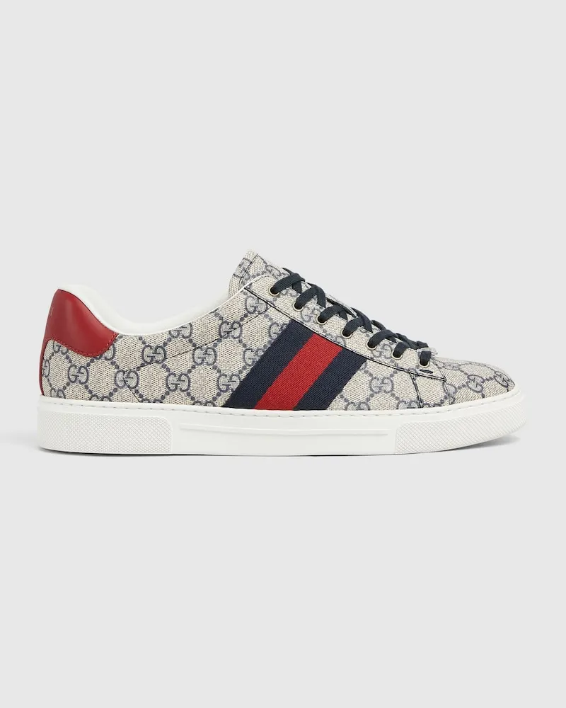 Gucci Ace Herrensneaker Mit Web, Größe Beige