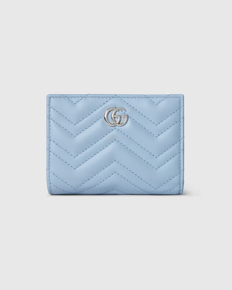 Gucci Kleine GG Marmont Brieftasche Blau