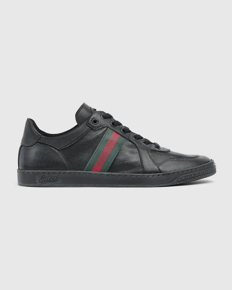 Gucci Stretch Low-Top-Herrensneaker, Größe Schwarz