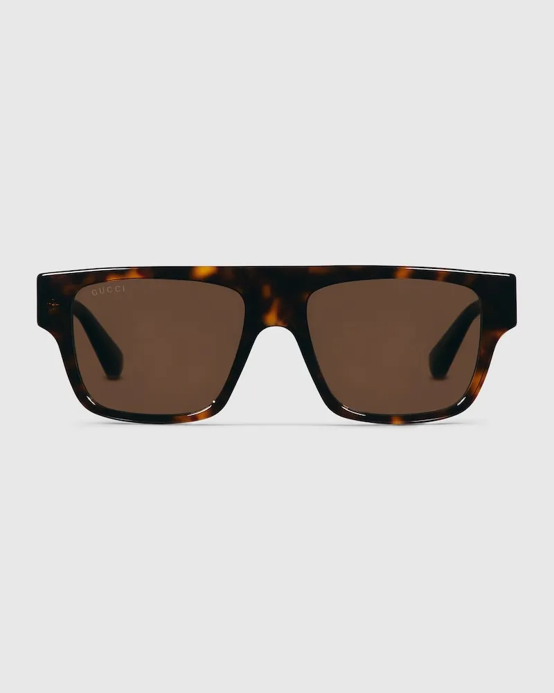 Gucci Sonnenbrille Mit Rechteckigem Rahmen Braun