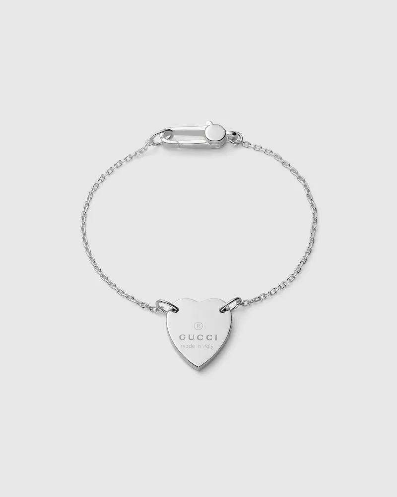 Gucci Armband Mit Herz-Anhänger Und Markenzeichen Undefined