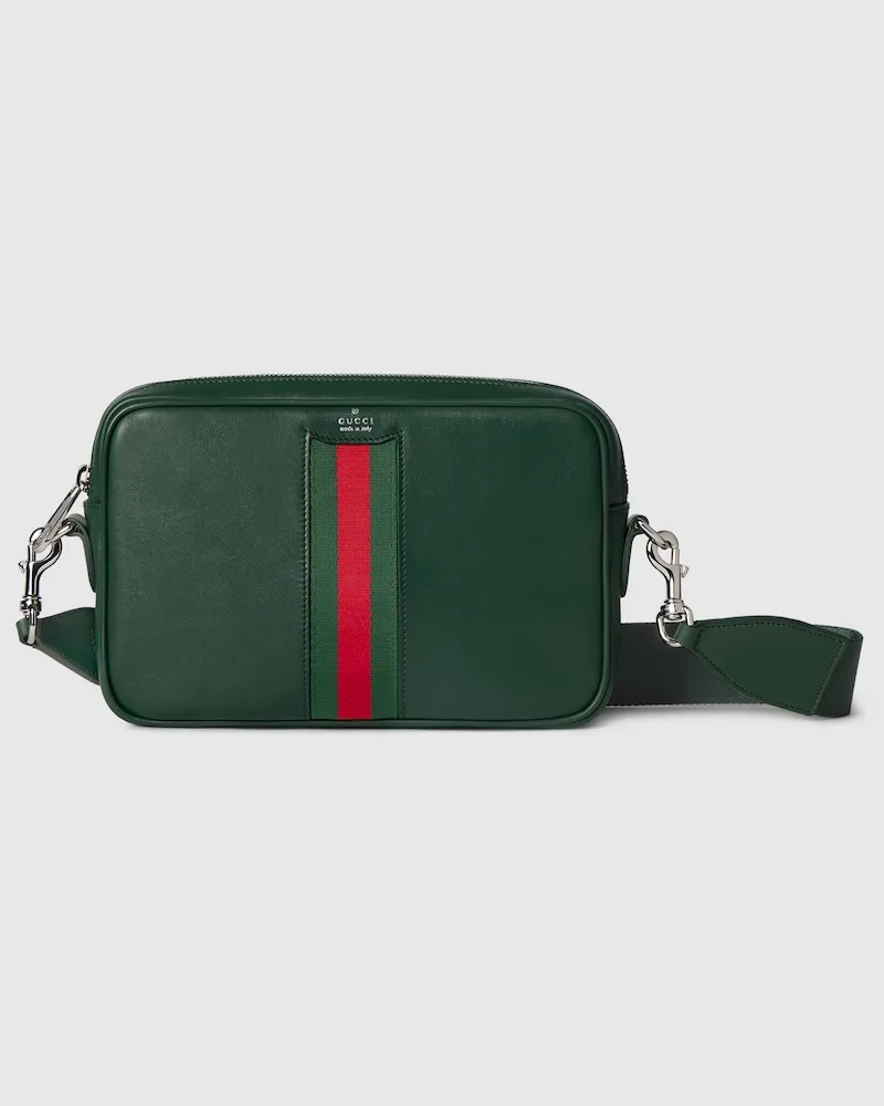 Gucci Kleine Web Trademark Umhängetasche Grün