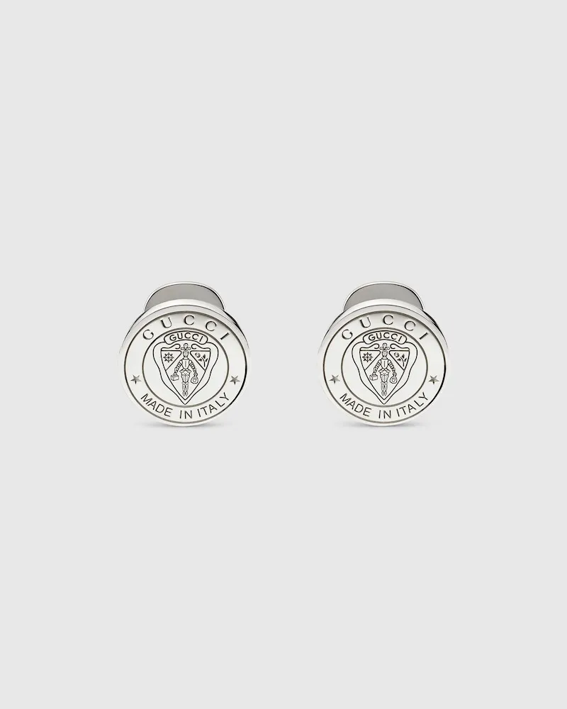 Gucci Wappen Manschettenknöpfe Silber