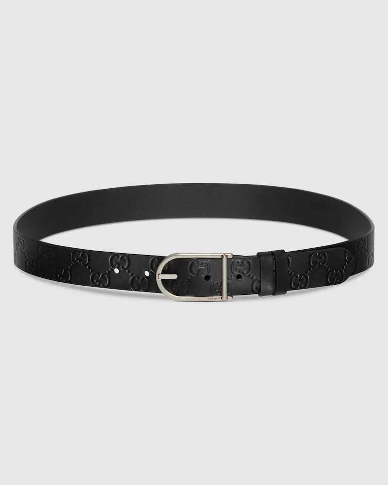 Gucci Ceinture Réversible Avec Boucle Arrondie, Taille 95 Noir