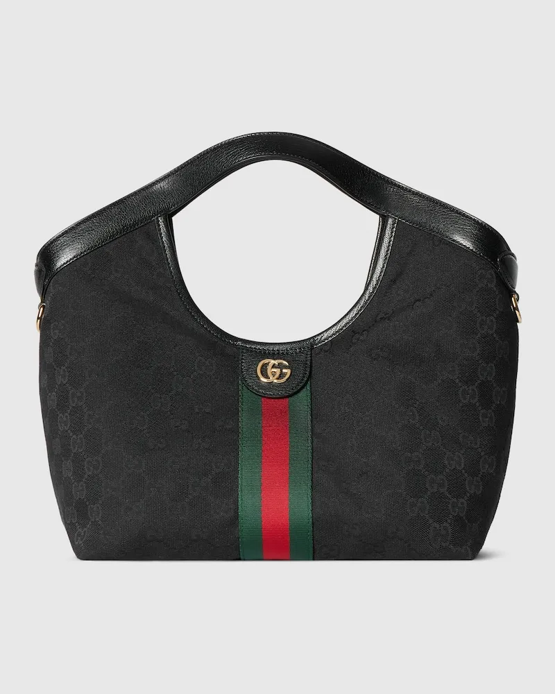 Gucci Kleiner Giglio Shopper Schwarz
