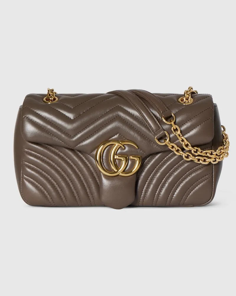 Gucci Sac À Épaule GG Marmont Moyen Format Marron