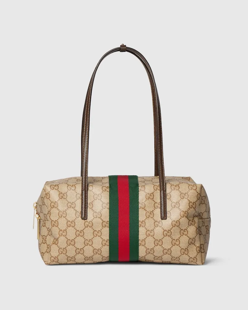 Gucci Mittelgroße Melrose Boston-Tasche Beige