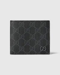 Gucci GG Brieftasche Mit Grauer Innenseite Schwarz