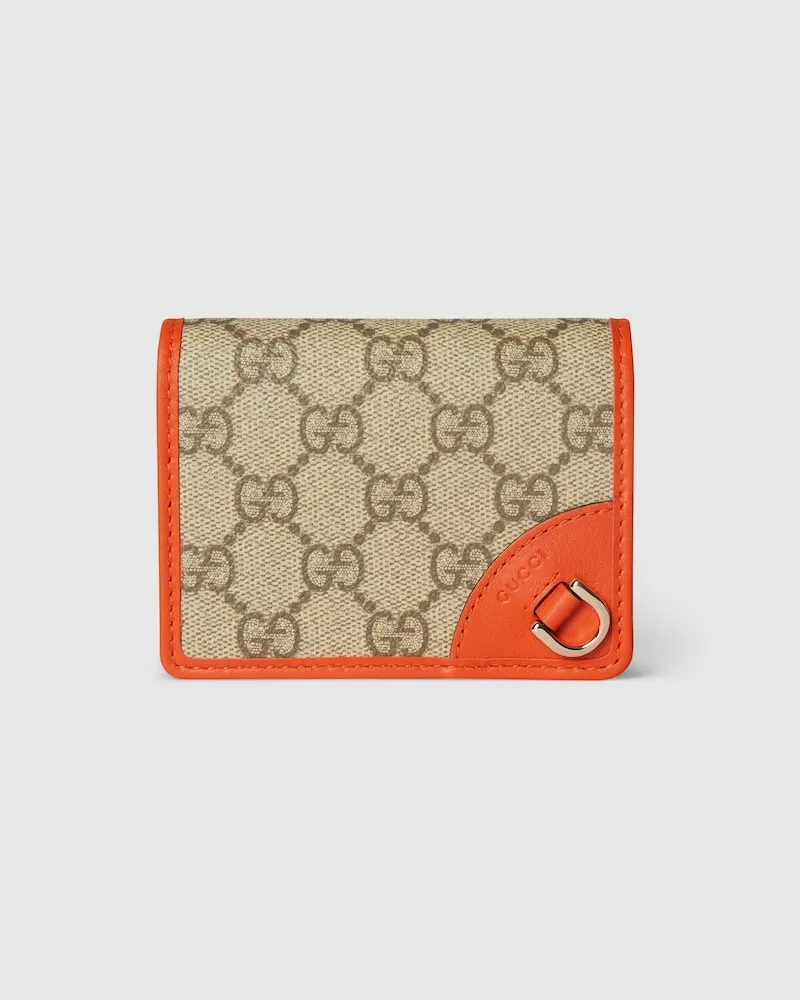 Gucci Kleine GG Emblem Brieftasche Beige