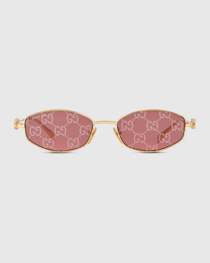 Gucci Sonnenbrille mit Ovalem Rahmen Gold