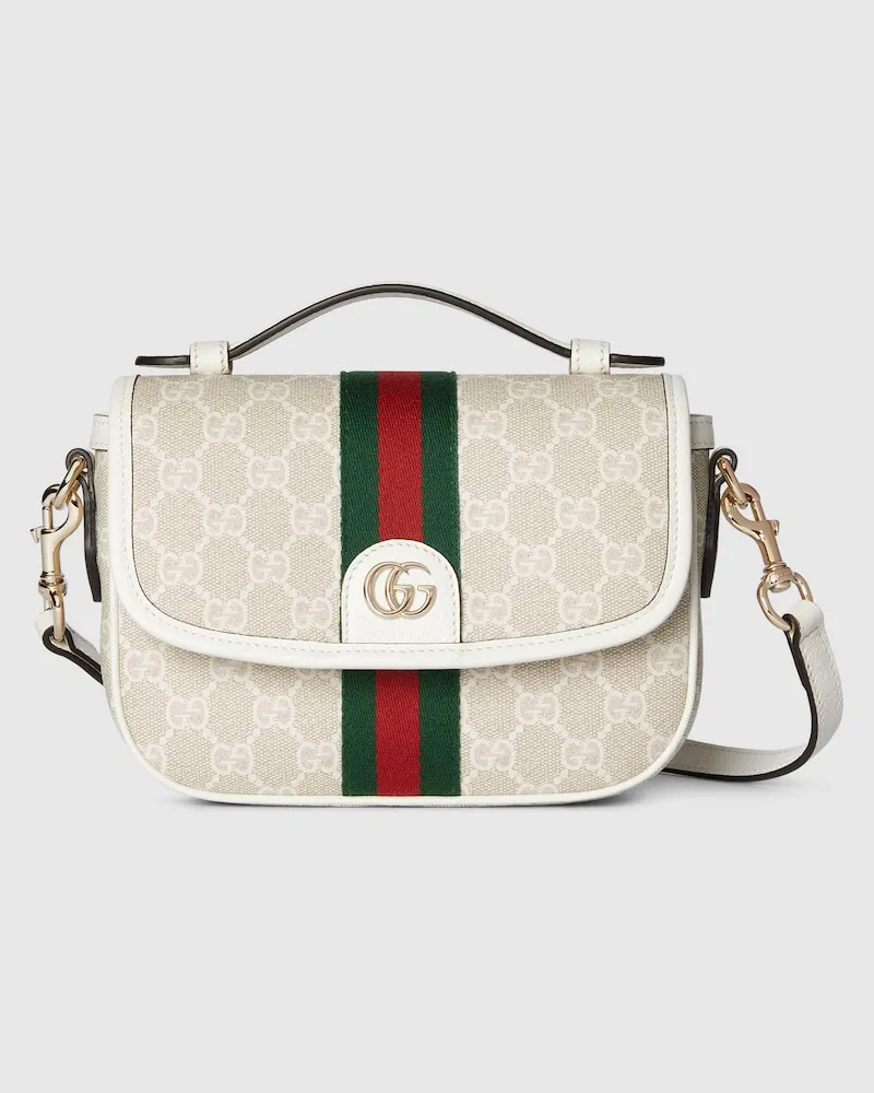 Gucci Sac À Main Ophidia Petit Format Blanc