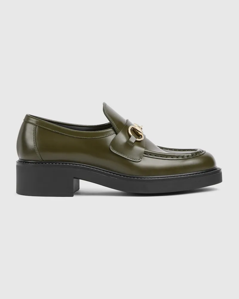 Gucci Damenloafer Mit Horsebit, Größe Grün