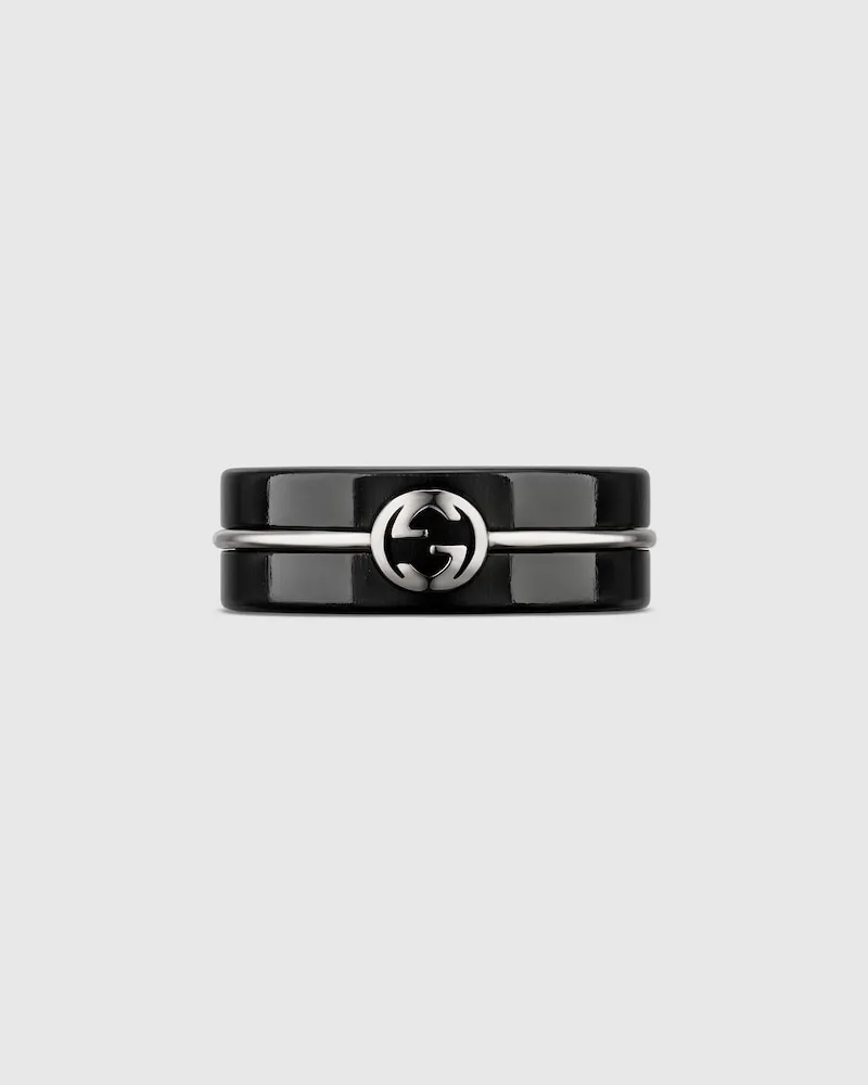 Gucci Interlocking Ring Mit Korund Undefined