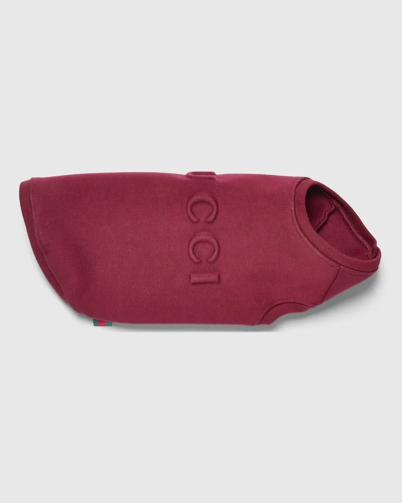 Gucci Haustier-Sweatshirt aus Baumwolle Mit Prägedesign, Größe Bordeauxrot