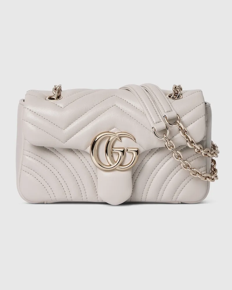 Gucci Kleine GG Marmont Schultertasche Grau