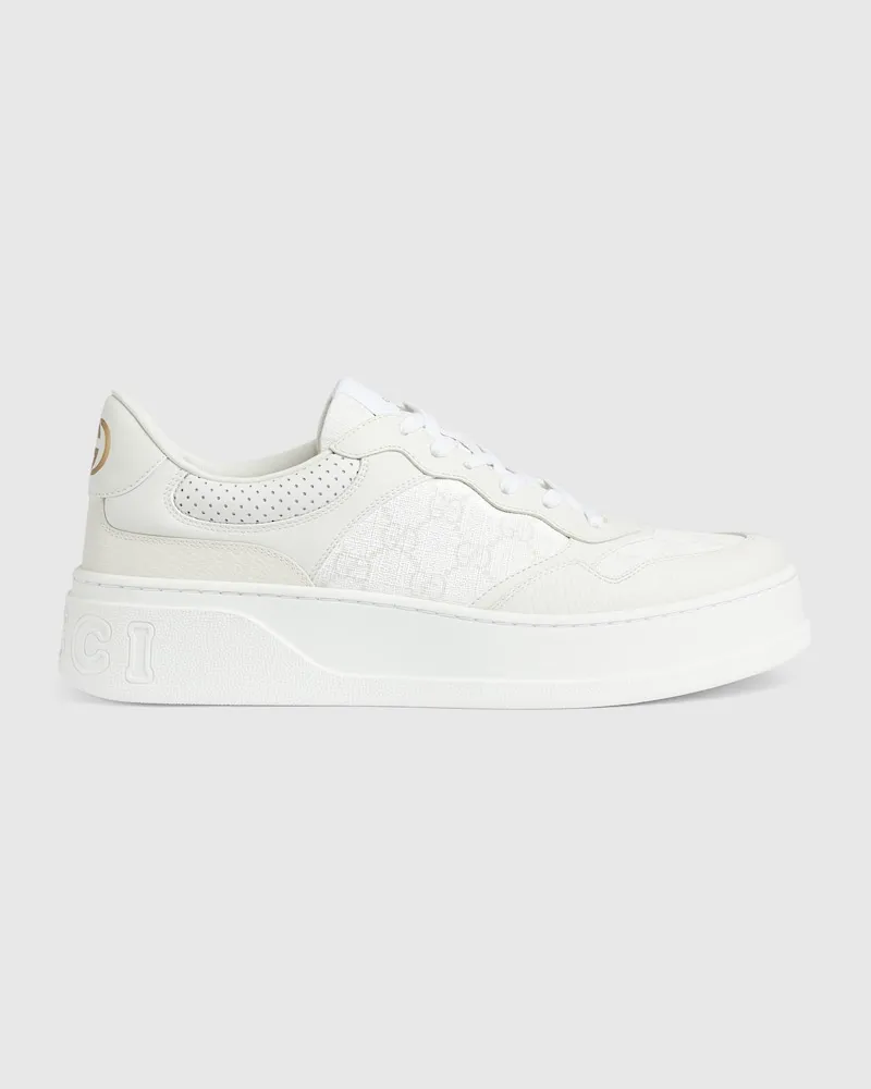 Gucci Klobiger Herrensneaker Mit GG, Größe Weiß