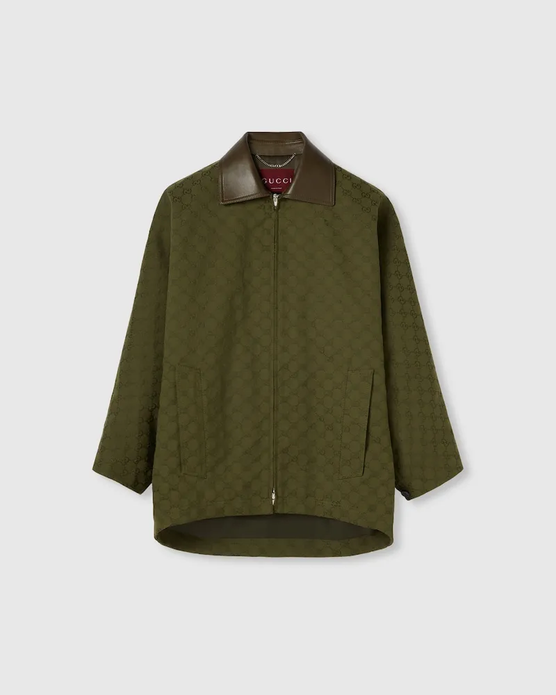 Gucci Jacke aus GG Canvas, Größe Grün