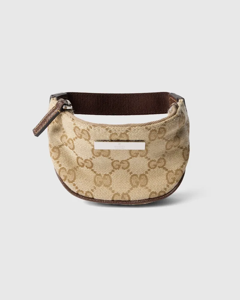 Gucci Tag Mini-Münzbörse Beige