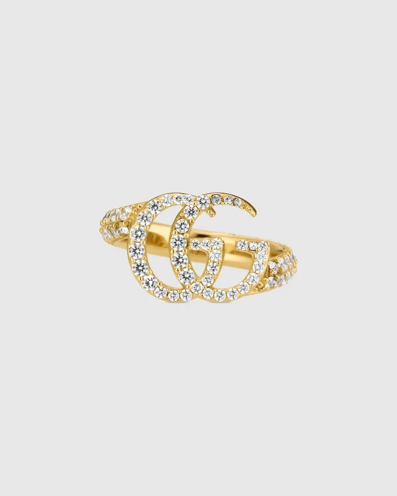 Gucci GG Marmont Ring Mit Kristallen, Größe Undefined