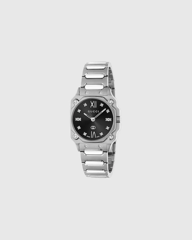 Gucci G-Flat Uhr, 24 mm Schwarz